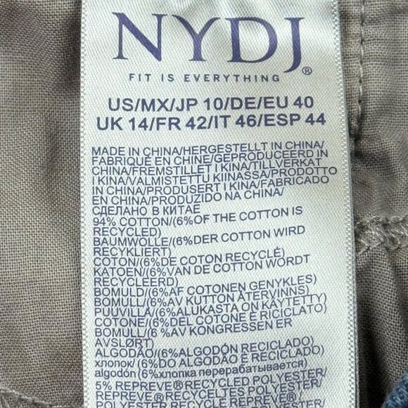 NYDJ Women's Kristie 80's Blue Denim Bermuda Size 10 Liftxtuck Tech, Raw Hem NWT - Picture 6 of 10